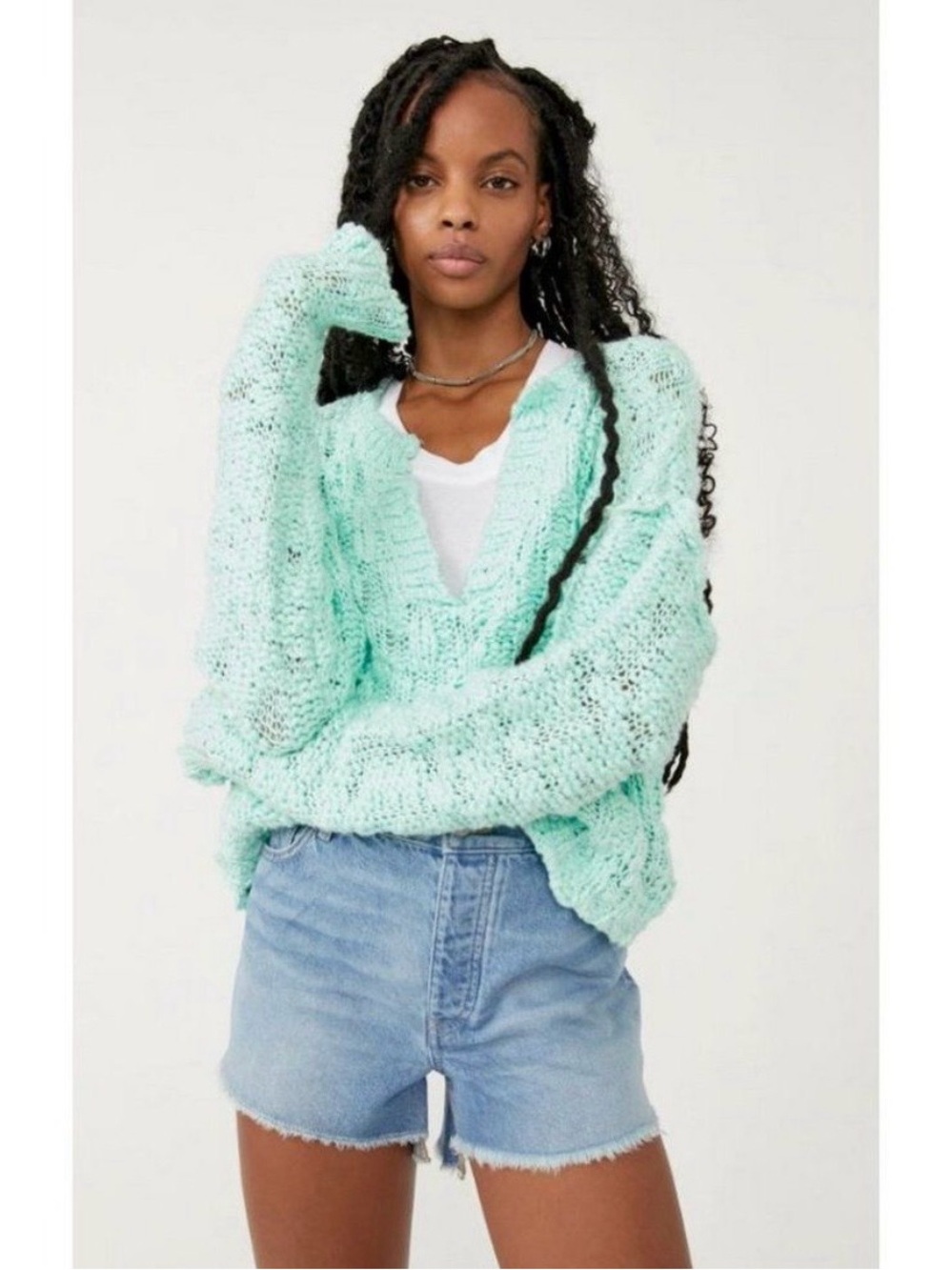 Free People Josephine Pullover Sweater in Frozen Melon - Picture 6 of 13